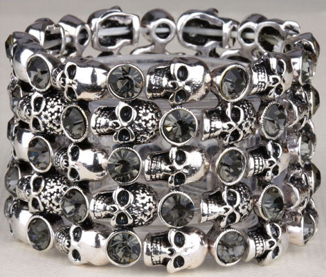 Antique Style Skull Stretch Bracelet - Bargain Love