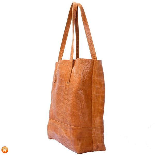 Brown Handcrafted Leather Tote - Bargain Love