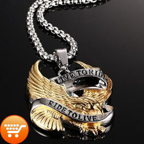 "Live To Ride, Ride To Live" - Biker Lifestyle Unisex Necklace - Bargain Love