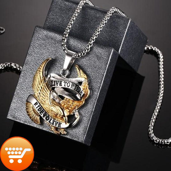 "Live To Ride, Ride To Live" - Biker Lifestyle Unisex Necklace - Bargain Love