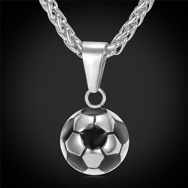 "Soccer Ball" - Unisex Soccer Fan Necklace - Bargain Love