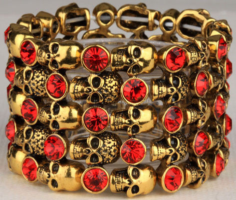 Antique Style Skull Stretch Bracelet - Bargain Love