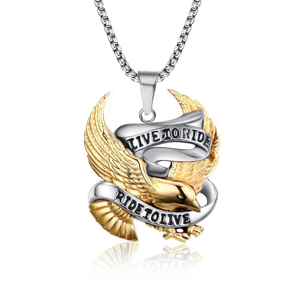 "Live To Ride, Ride To Live" - Biker Lifestyle Unisex Necklace - Bargain Love