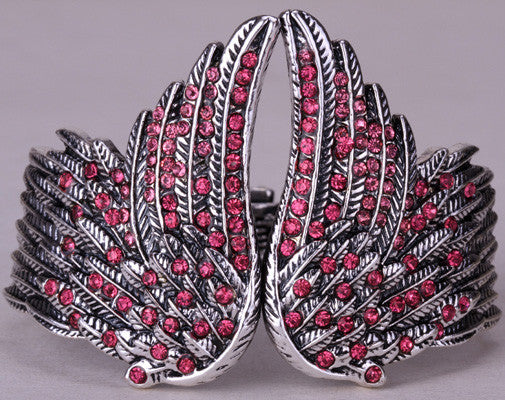 Unique Angel Wings Feather Biker Bracelet - Bargain Love