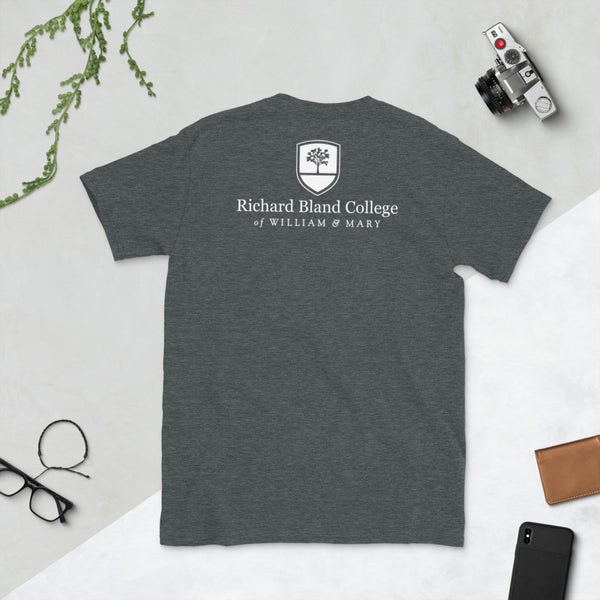 Richard Bland College Short-Sleeve Unisex T-Shirt Small Logo on Front/Large Logo on Back