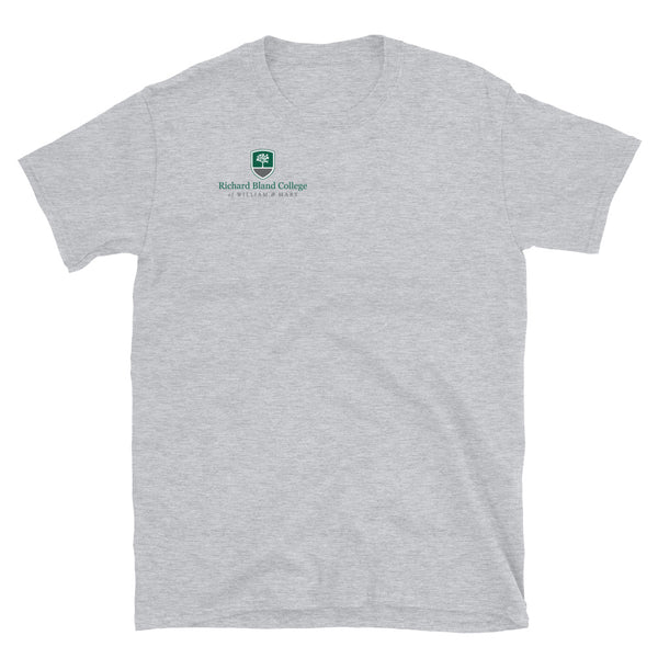 Richard Bland College Short-Sleeve Unisex T-Shirt Small Logo on Front/Large Logo on Back