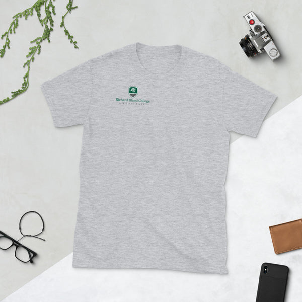 Richard Bland College Short-Sleeve Unisex T-Shirt Small Logo on Front/Large Logo on Back