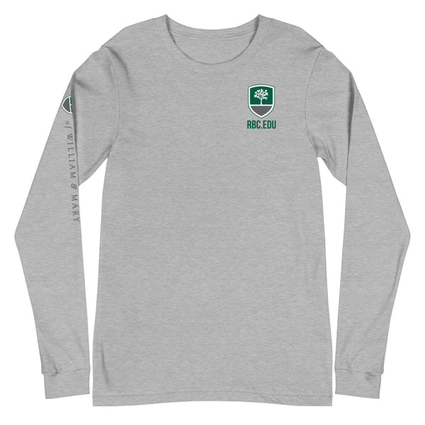 Unisex Long Sleeve Richard Bland College Tee with Sleeve Print