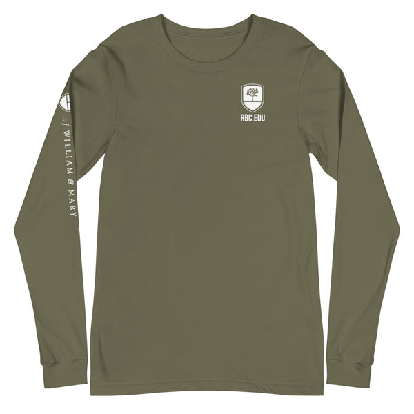 Unisex Long Sleeve Richard Bland College Tee with Sleeve Print