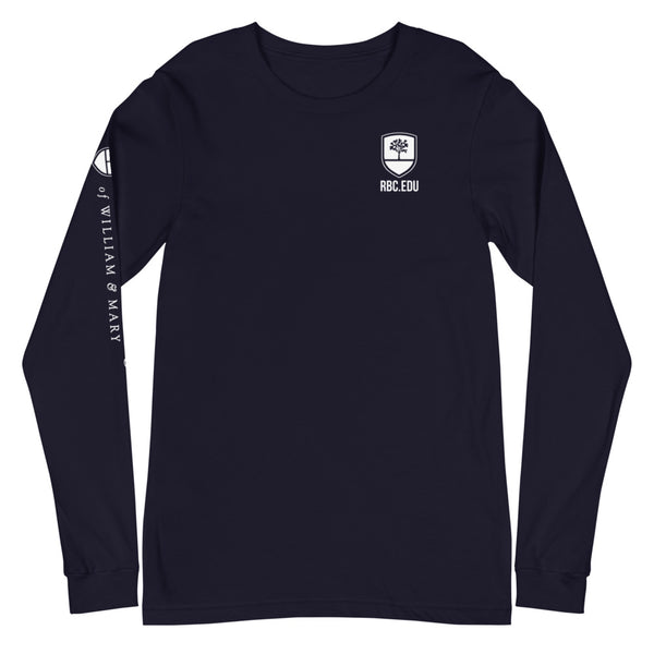 Unisex Long Sleeve Richard Bland College Tee with Sleeve Print