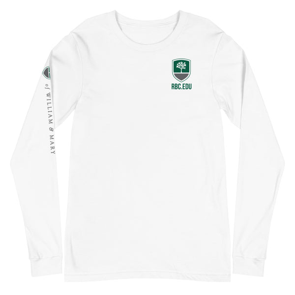 Unisex Long Sleeve Richard Bland College Tee with Sleeve Print