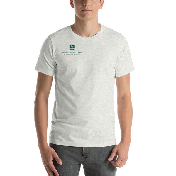Short-Sleeve Richard Bland College Premium Unisex T-Shirt - Large Logo on Back/Small Logo on Front
