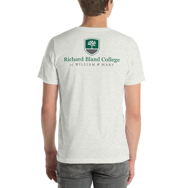 Short-Sleeve Richard Bland College Premium Unisex T-Shirt - Large Logo on Back/Small Logo on Front