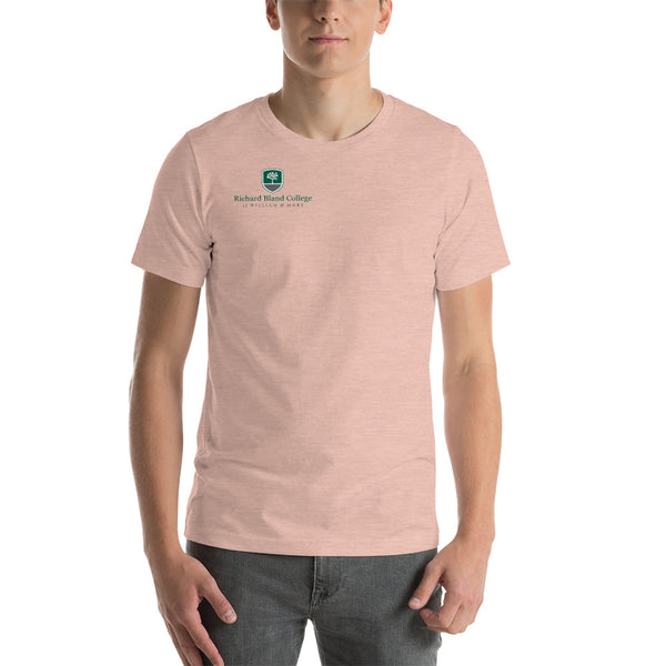 Short-Sleeve Richard Bland College Premium Unisex T-Shirt - Large Logo on Back/Small Logo on Front