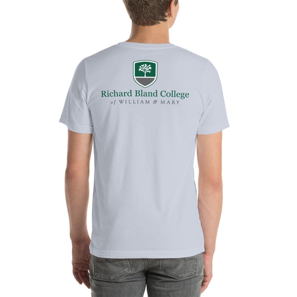 Short-Sleeve Richard Bland College Premium Unisex T-Shirt - Large Logo on Back/Small Logo on Front