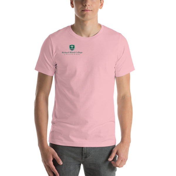 Short-Sleeve Richard Bland College Premium Unisex T-Shirt - Large Logo on Back/Small Logo on Front