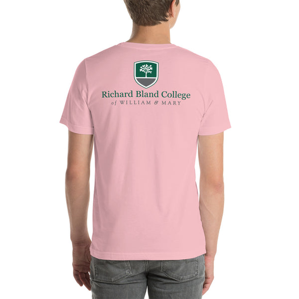 Short-Sleeve Richard Bland College Premium Unisex T-Shirt - Large Logo on Back/Small Logo on Front