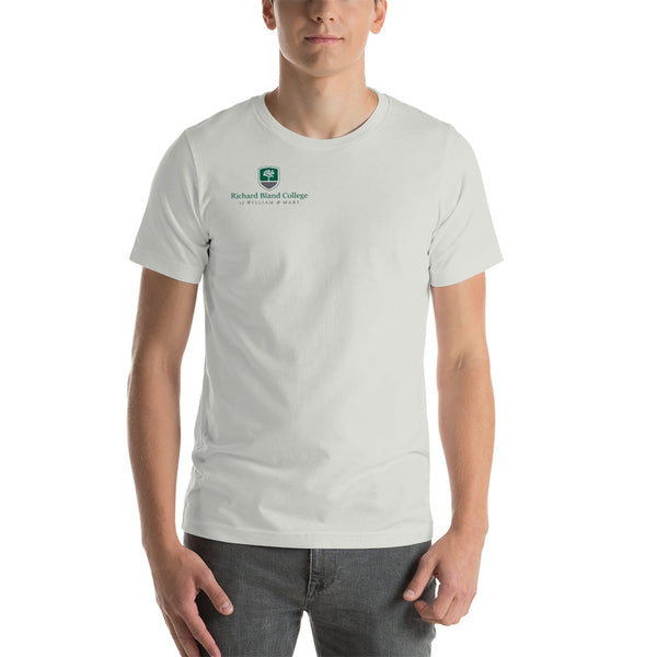 Short-Sleeve Richard Bland College Premium Unisex T-Shirt - Large Logo on Back/Small Logo on Front