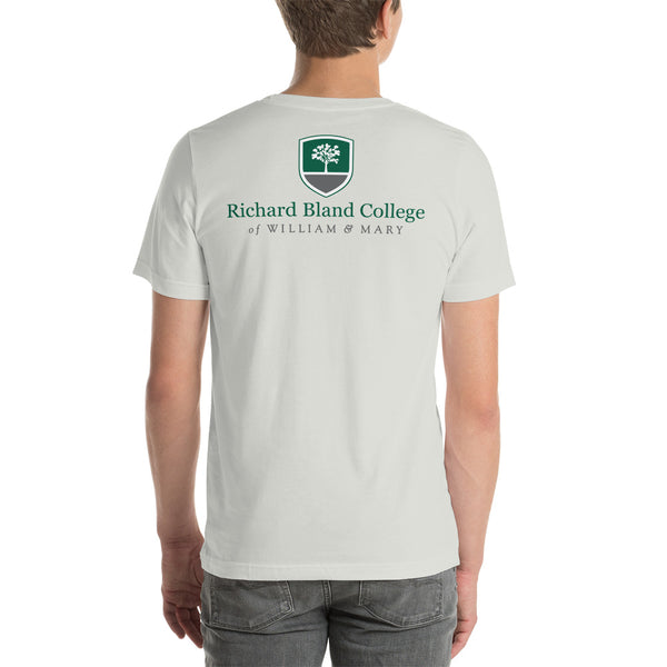 Short-Sleeve Richard Bland College Premium Unisex T-Shirt - Large Logo on Back/Small Logo on Front