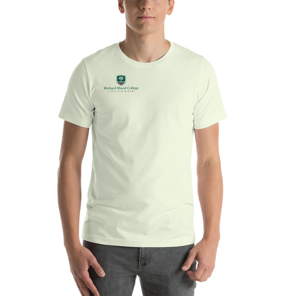 Short-Sleeve Richard Bland College Premium Unisex T-Shirt - Large Logo on Back/Small Logo on Front