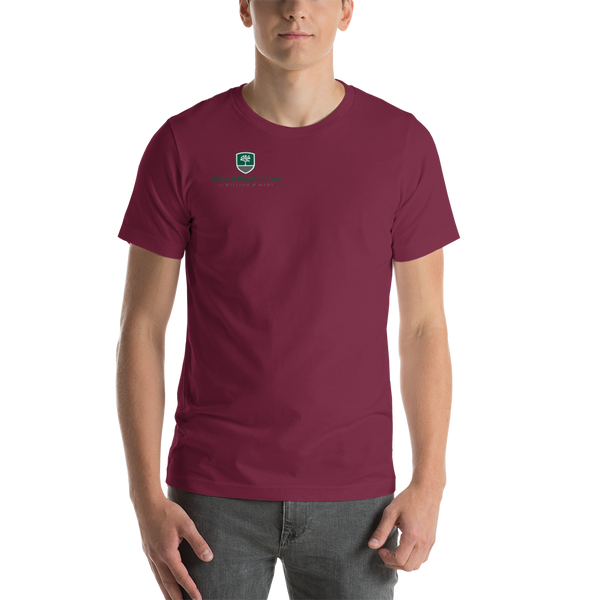 Short-Sleeve Richard Bland College Premium Unisex T-Shirt - Large Logo on Back/Small Logo on Front