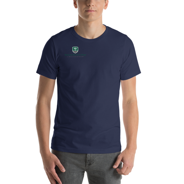 Short-Sleeve Richard Bland College Premium Unisex T-Shirt - Large Logo on Back/Small Logo on Front