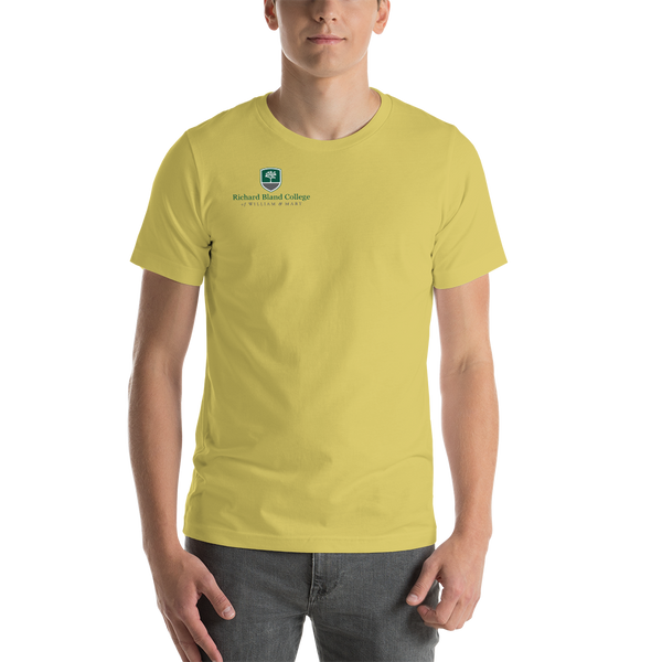 Short-Sleeve Richard Bland College Premium Unisex T-Shirt - Large Logo on Back/Small Logo on Front