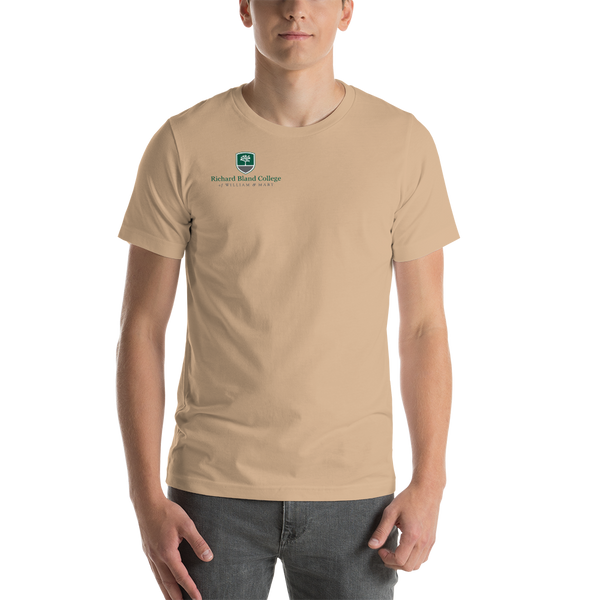 Short-Sleeve Richard Bland College Premium Unisex T-Shirt - Large Logo on Back/Small Logo on Front
