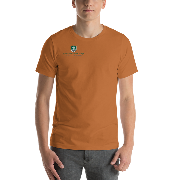 Short-Sleeve Richard Bland College Premium Unisex T-Shirt - Large Logo on Back/Small Logo on Front